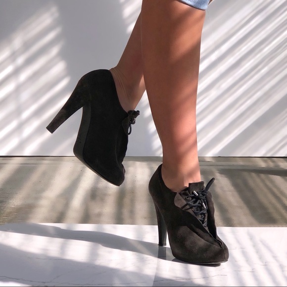 Giuseppe Zanotti Shoes - Giuseppe Zanotti Ruffled Lace Up Gray Suede Boots